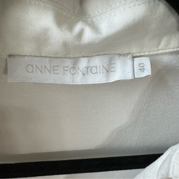 Anna Fontaine Paris White blouse sz 40 (M) - Picture 2 of 14